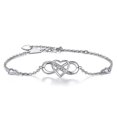 thumbnail image 1 of Pulsera Infinito De Plata De Ley 925 - Pulsera Ajustable Con Símbolo De Amor Sin Fin Con Dije Para El Día De La Madre De La Mujer, 1 of 1