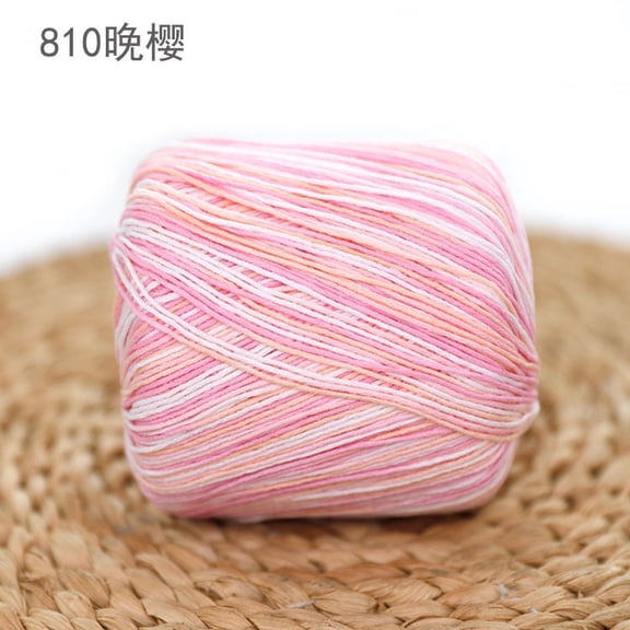 XmhyTop-A 80g Multicolor Crochet Thread Premium Cotton Thread for Detailed Handwork, Versatile Threadart Crochet Supplies,Multicolor 10