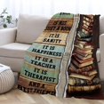 thumbnail image 6 of Book Blanket Vintage Book Lovers Throw Blanket - Gifts for Women-Super Soft Flannel Blanket for Sofa Couch Bed Camping Travel - Plush Warm Cozy Home Decor for All Seasons,50"x60"for Throw/Travel, 6 of 6
