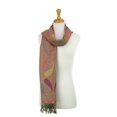 thumbnail image 4 of Paisley Pattern Tow Layered Woven Pashmina Shawl Scarf Wrap Stole, 4 of 4