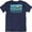 Navy, variant on The Lower The Latitude The Better The Attitude. Beach T-Shirt for Men and Women Navy