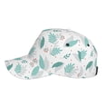 thumbnail image 2 of Lsque Leaf Print Green Baseball Cap Trucker Low Profile Hat Golf Dad Hat Adjustable Original Classic Unconstructed Plain Cap Men Women, 2 of 9
