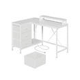 thumbnail image 1 of L Shaped Home Office Desk,Computer Desk with Power Outlets & LED Lights,Gaming Computer Desk with Drawers & Shelves,Monitor Stand,Storage Shelves,for Living Room, Study, Bedroom, 1 of 7