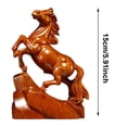 thumbnail image 3 of Chinese Feng Shui Red Horse Statue, Horse Statue Small Wooden 2026 Chinese New Year Ornaments Feng Shui Figurine, Tabletop Fire Horses Attracting Wealth and Good Luck, 3 of 4