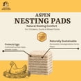 thumbnail image 4 of Chicken Nesting Pads 20 Pack Made in USA for Laying Hens, Aspen Excelsior Nest Box Liners for Chicken Coop Nesting Boxes, 13 x 13 in Trim-to-Fit Bedding Pads for Cleaner Eggs and Easy Coop Cleanup, 4 of 9