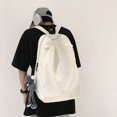 thumbnail image 4 of Mochila Mochila de moda Mochila para estudiantes Correa de hombro ajustable Cremallera Daybag (Blanco), 4 of 7