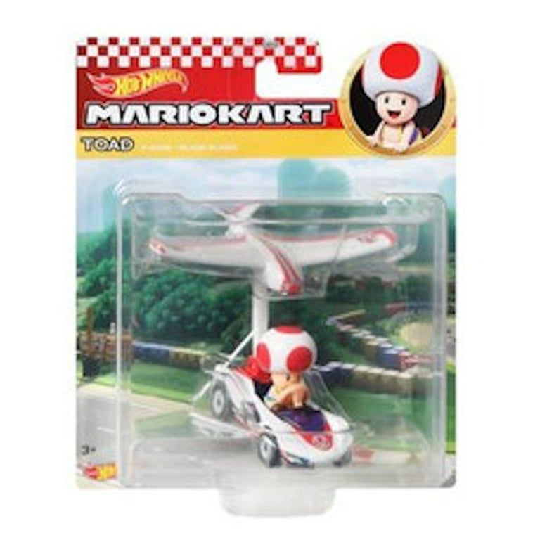 Hot Wheels Mario Kart Character Gliders Set, Bowser, Light-Blue