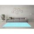thumbnail image 3 of Ahgly Company Indoor Square Solid Light Blue Modern Area Rugs, 3' Square, 3 of 4