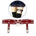 thumbnail image 3 of TISHITA Porte-Jarretelles Ajustable avec Pinces, Jambe Élastique pour Femmes et Filles, Rouge, 3 of 6