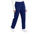 thumbnail image 3 of Fabrcox Scrub Pants for Women - Straight-Leg Cargo Pants with 3 Pockets, Elastic Band Scrub Pants ,Navy XL, 3 of 5