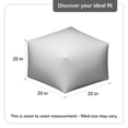 thumbnail image 5 of Anji Mountain Textured Handmade Cotton Poufs, Gray, 5 of 7