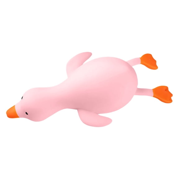 Big White Goose, Cute Animal Stress Relief with Duck Friend, Soft Fidget for Fun and Anxiety Relief, Perfect Playful Gift for Friends and Animal Lovers