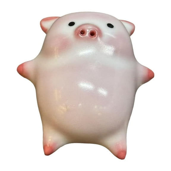yotijay Ceramic Tea Pet Artwork Centerpiece Pig Statue for Tearoom Living Room Study