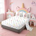 thumbnail image 3 of Erosebridal Cartoon Horse Unicorn 7pcs Bedding Comforter Set,Colorful Cute Floral Queen Bedding Sets For Kids Girls,Reversible, 3 of 7