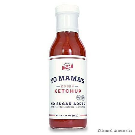 

Keto Spicy Ketchup By Yo Mama s Foods – Pack Of (1) - No Sugar Added Low Carb Vegan Gluten Free Paleo Friendly And Made With Whole Non-GMO Tomatoes!