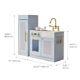 thumbnail image 5 of Teamson Kids Little Chef Chester Wooden Play Kitchen Set with Separate Fridge, Oven & 12 Food Accessories, Blue, 5 of 9