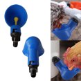 thumbnail image 4 of Flmtop 10Pcs Poultry Automatic Drinking Water Cup Chick Quail Waterer Dispenser Bowl Blue, 4 of 8