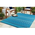thumbnail image 3 of Erbanica 8' x 10' Tapis en Plastique Réversible Intérieur Extérieur Bleu Geometric, 3 of 6