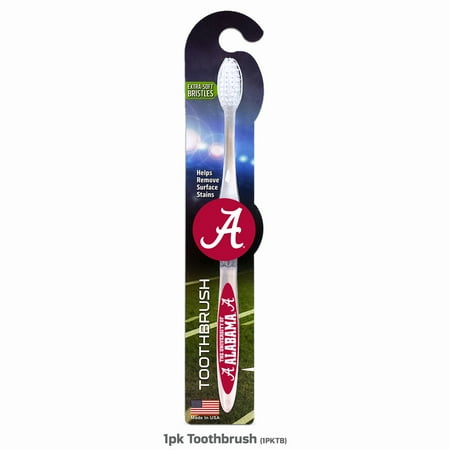 Alabama Crimson Tide NCAA 1 Pack Toothbrush - White