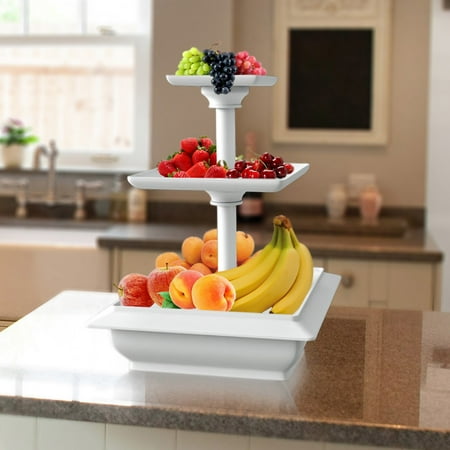 3 Tier Wedding Cake - 3 Tier Cake Holder Cupcake Dessert Stand Tray Birthday Party Wedding Supplies