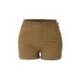 thumbnail image 1 of Made by Olivia Women's Solid Cuffed Hem Mid Rise Shorts with Side Pockets, 1 of 5