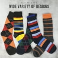 thumbnail image 4 of Debra Weitzner Mens Dress Socks Cotton Patterned 6 Pairs With Gift Box Bright Argyle Size 10-13, 4 of 5