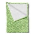 thumbnail image 2 of Lime Green Soft Flannel Fleece Throw Blanket, Triangles Geometry Modern Digital Pyramids Soft Graphic, Cozy Plush for Indoor and Outdoor Use, 60" x 80", Pale and Fern Green, by Ambesonne, 2 of 5