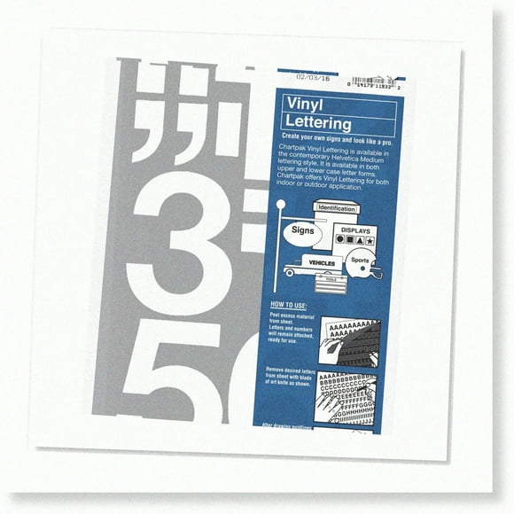 Vinyl Number Stickers - 3" High, White, Self-Adhesive (Pack of 10)