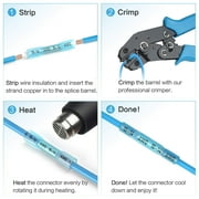 200pcs Heat Shrink Butt Wire Splice Connectors Seal Crimp Terminals USA