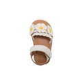 thumbnail image 4 of bebe Toddler Girl's Sandals – Fashion Flat Sandals, Cute Summer Shoes for Little Girls with Flower and Braided Strap, 4 of 11