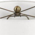thumbnail image 3 of Uttermost Flaviana Steel Fabric Buffet Table Lamp in Antique Brass and White, 3 of 6