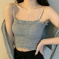 thumbnail image 6 of Women Sweet Camisole Tube Top Folding Pleated Bottom with Cotton Thread Wrapped Chest, 6 of 9