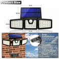 thumbnail image 6 of WERCHTAY 2-Pack Solar Outdoor Lights, 2000LM 74LED 3-Head Motion-Sensor Security Flood Light, IP65 Waterproof, 3 Lighting Modes for Yard, Garage & Patio, 6 of 7