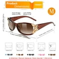 thumbnail image 5 of FEISEDY Trendy Polarized Y2K Sunglasses Wrap Around Butterfly Design Fashion Sunnies UV400 Protection B0078, 5 of 14
