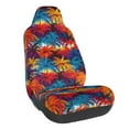 thumbnail image 1 of Wukai Colorful Hawaii Palms Full Set Car Seat Covers with Soft Padding Universal Auto Front Seats Protector and Cushion Mat, 1 of 5