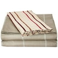 thumbnail image 2 of DaDa Bedding Multi-Color White Grey Striped Fitted & Flat Sheets w/ Pillow Cases Set - Full - 4-Pieces, 2 of 2
