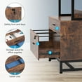 thumbnail image 5 of Tribesigns 2 Drawer File Cabinet with Lock, Letter Size Modern Filing Cabinet with Storage, Brown, 5 of 7
