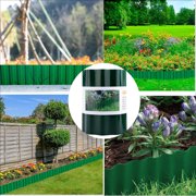 Plastic Lawn Edging, 6 x 30ft Corrugated Garden Border - DIY Landscape Edging for Flower Beds, Vegetable Gardens & Yard (Heavy-Duty, No Tools Needed)