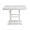 White, variant on Square HDPE Patio Dining Table with Umbrella Hole, 37.8" All-Weather Outdoor Table,Antique Brown