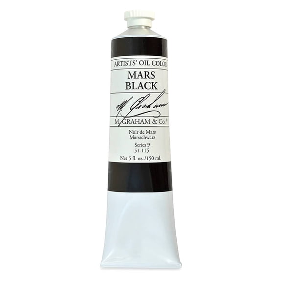 M. Graham Artists' Oil Color - Mars Black, 148 ml tube