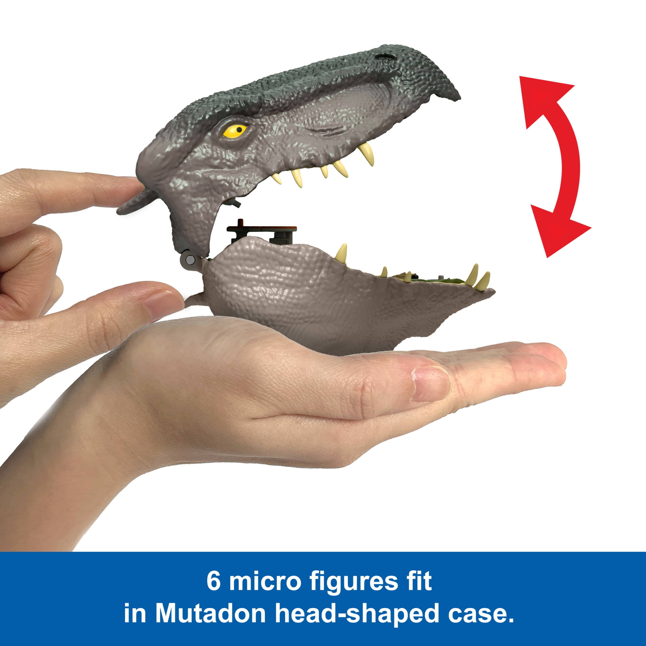 Jurassic World Rebirth Micro Adventure Mutadon Head, Playset Interactive Features & Small Figures