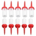 thumbnail image 4 of 10 Pcs T-Shirts de Golf Type Brosse Faible Résistance Plus de Distance Hauteur Constante T-Shirts en Plastique pour Entraînement de Golf Poignée Rouge Cheveux Blancs, 4 of 8