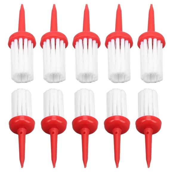 Herwey Brosses Type Tees, 10 Pcs Brosses en Plastique pour Accessoires Extérieurs