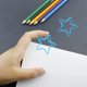 thumbnail image 5 of 100 clips de papel con forma de estrella, inoxidables y chapados, perfectos para la oficina, color azul, 5 of 8