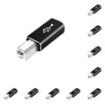 thumbnail image 1 of Eigraketly Accesorio de conexión del adaptador USB tipo c Equipo de adaptación Convertidor de a Herramienta de transferencia de Cabeza recta/Negro 10piezas, 1 of 6