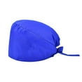 thumbnail image 1 of Langgg 6 Pieces Working Caps Doctors Gourd-shaped Long-time Service Pure Color Dull Polish Button Assorted Colors Unisex Operating Hats Blue adjustable royalblue adjustable, 1 of 6