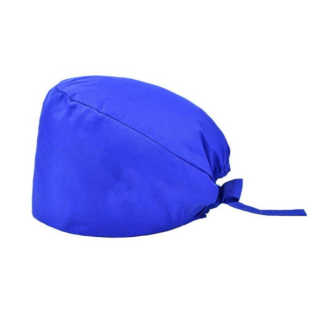 Langgg 6 Pieces Working Caps Doctors Gourd-shaped Long-time Service Pure Color Dull Polish Button Assorted Colors Unisex Operating Hats Blue adjustable royalblue adjustable