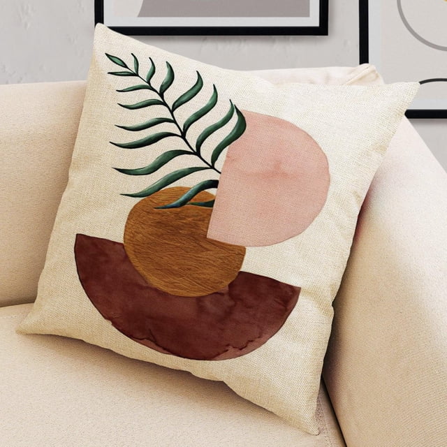 Funda de almohada suave Baoblaze Decoración del hogar 45X45 cm Estilo Geométrico Moderno