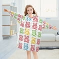 thumbnail image 5 of FORMRS Wearable Blanket Hoodie with Sleeves for Kids Cozy Flannel Sweatshirt, Gummy Bear Pattern, 5 of 7