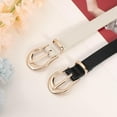 thumbnail image 6 of WERFORU Women Skinny Leather Belt for Dress Ladies Thin Waist Belt with Gold Buckle for Jeans Pants, 6 of 7